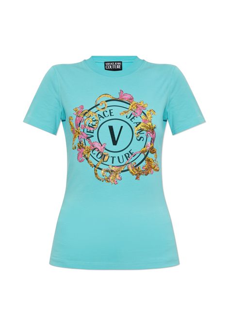 T-shirt with crystals Outline Barocco VERSACE JEANS COUTURE | T-shirt | 78HAHC01 CJ02C239